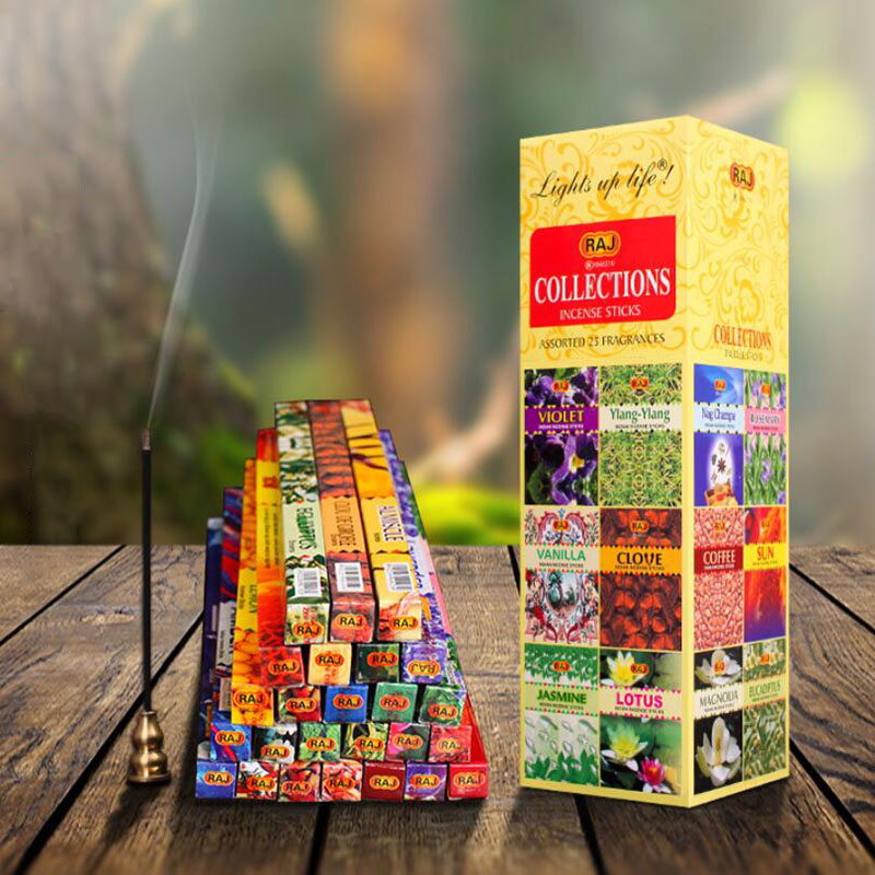 Candle Supplies India - 25 รสอินเดียธูป Stick กล่องใหญ่ผสมรส AROMA ธูปน้ําหอม