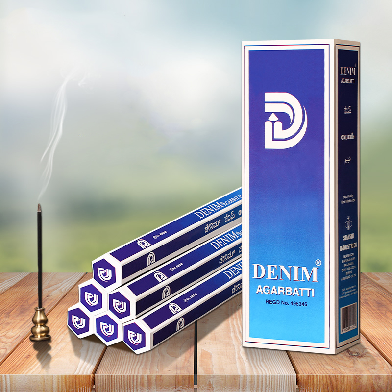 Candle Supplies India - อินเดียนําเข้า DENIM ธูปน้ําหอมหอม Incenso ระงับกลิ่นกายและสุขาภิบาลกลิ่นหอมโยคะผ่อนคลายกลิ่นสมาธิ SUPPLY
