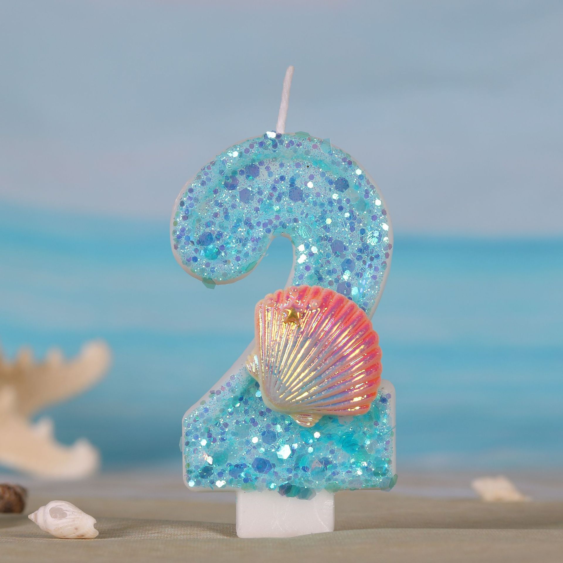 Ocean Mermaid Theme เทียนเค้ก  - Zebra Candle Supplies บทวิจารณ์และราคา
