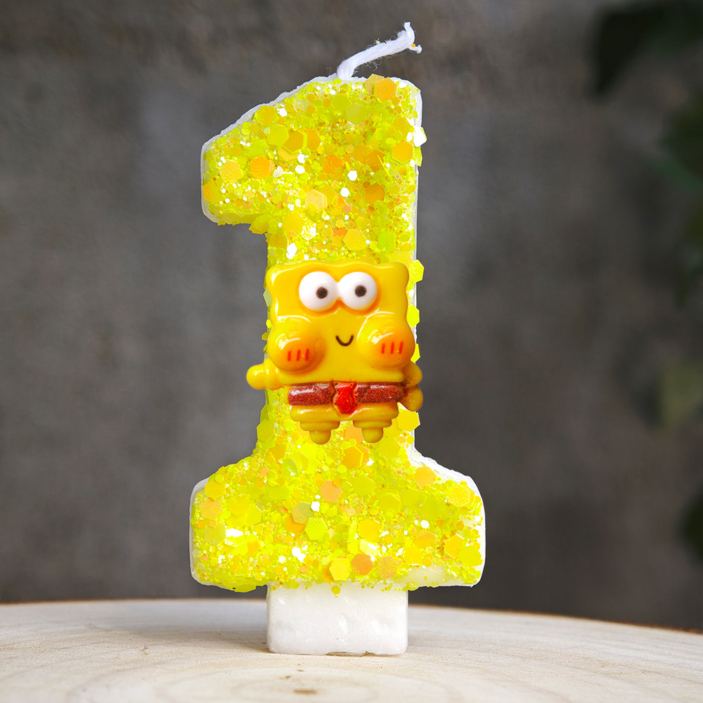 น่ารัก Spongebob เทียนหมายเลข  - Zebra Candle Supplies บทวิจารณ์และราคา