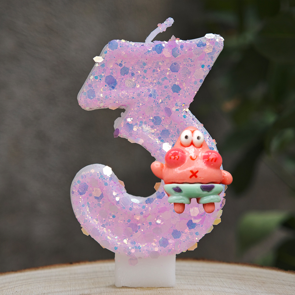 น่ารัก Spongebob เทียนหมายเลข  - Zebra Candle Supplies บทวิจารณ์และราคา