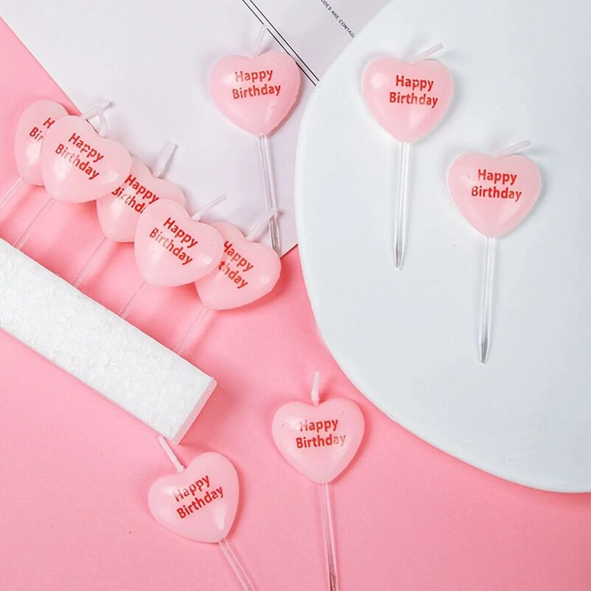 5 ชิ้นน่ารักรูปหัวใจเทียนวันเก - Zebra Candle Supplies บทวิจารณ์และราคา