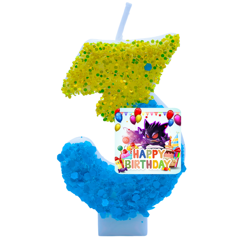 โปเกมอน เกนการ์เทียนธีมวันเกิด - Zebra Candle Supplies บทวิจารณ์และราคา